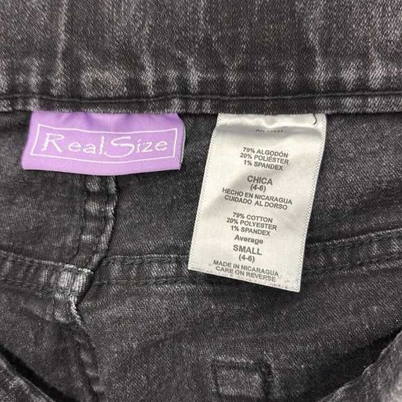 Real Size Classic Black Straight Leg Women's Denim Jeans Chica Small S (4-6) Avg - Picture 8 of 16